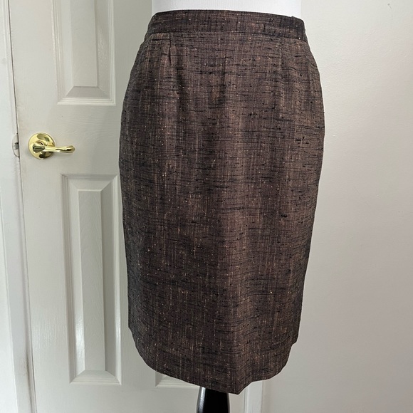 80s Bouclé Brown Skirt - Picture 6 of 6